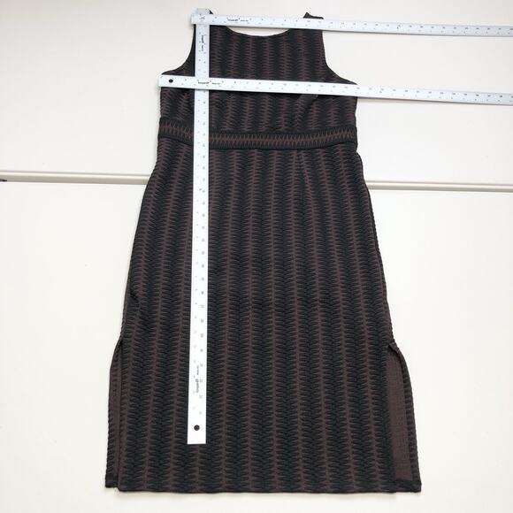 Philosophy Blouson Dress Womens Size M Wine Black Knit Sleeveless Casual Zip - Picture 3 of 7